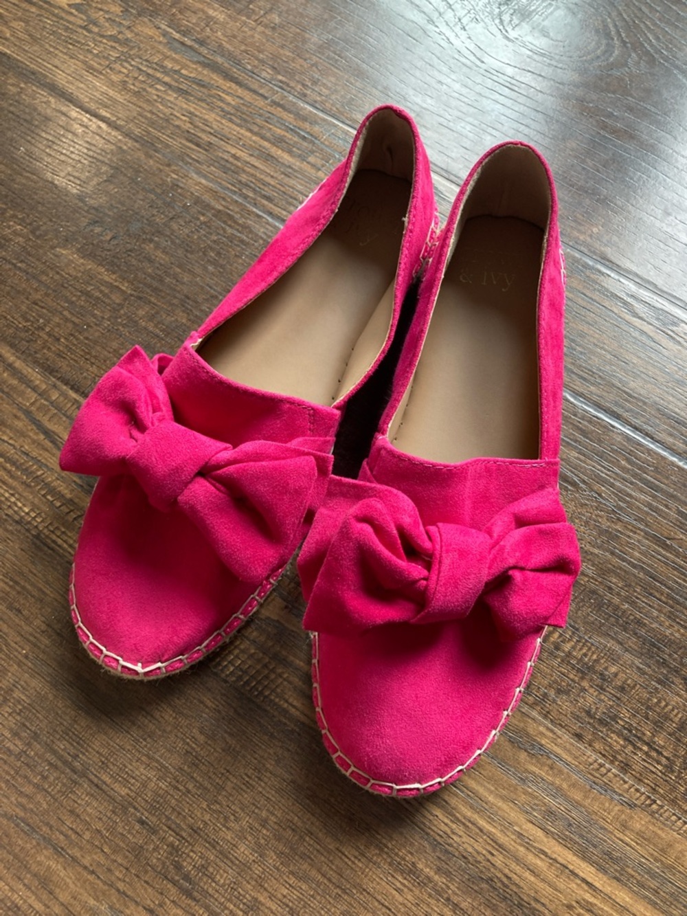 Women’s Pink Bow Espadrille Flats